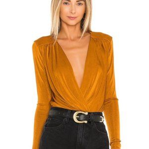Free People X Revolve Turnt Bodysuit in Honey Ginger